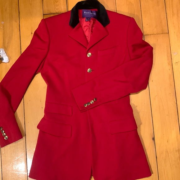 Ralph Lauren Purple Label Jackets & Blazers - RALPH LAUREN PURPLE LABEL RED WOOL RIDING EQUESTRIAN HUNTING JACKET COAT